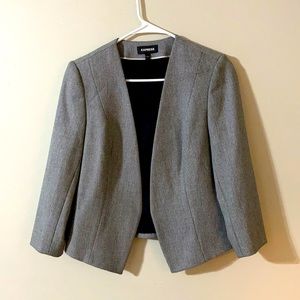 Express grey and black blazer